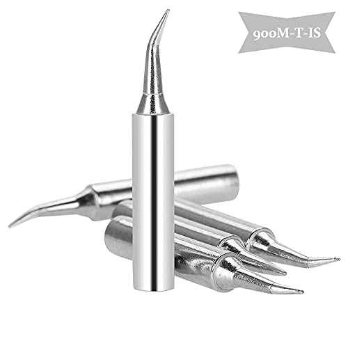 10 Pieces Soldering Iron Tips, 900M-T Solder Welding Replacement Tip Kit for Hakko, Radio Shack, TENMA, ATTEN, Quick, Aoyue, Yihua Soldering Station (900M-T-IS)