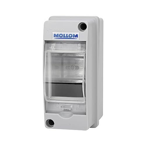 MOLLOM 2-Way Circuit Breaker MCB Distribution Box Waterproof IP65 60x95x125mm