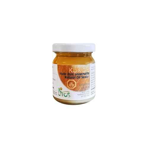 Livos Kunos 244, Natural Wood Oil, Interior Stain and Finish, High Coverage, Easy to Apply, Plant Based, Linseed Oil, Furniture & Flooring Hardwax Oil, Made in Germany (064 - Dark Walnut, 50ml)