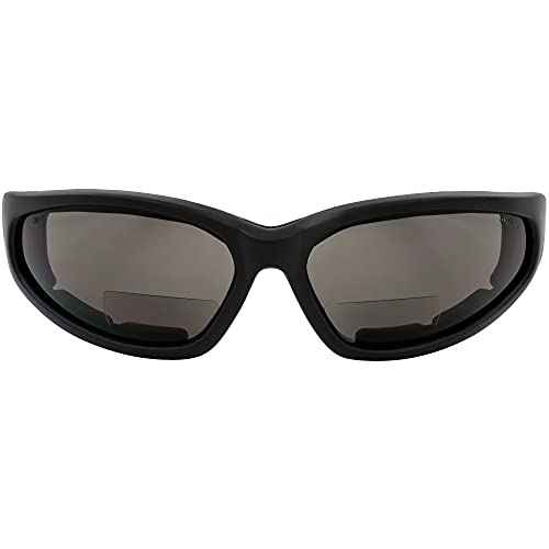 Global Vision Eyewear Hercules Anti-fog Safety Glasses with EVA Foam 2 Pair 1.5 Bifocal (1 Clear, 1 Smoke)