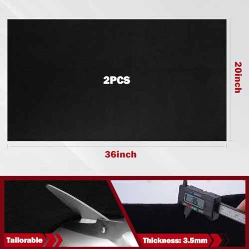 kanhiro Carbon Felt Welding Blanket Fireproof - 2 Packs 20" X 36" Heat Resistant Fabric 1800¡ÆF High Temp Insulation Pad, Flame Retardant Protective Mat for Soldering Welding Brazing Plumbing