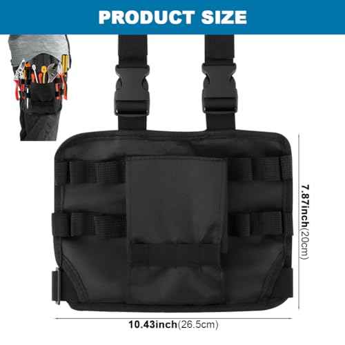 Tool Pouch, Multifunctional Leg Bag with Belt Clip, Leg Pocket Pouch, Utility Mini Tool Organizer Pouch for Men, Electrician, DIY, Automotive, Craftsman, Carpenter, Plumbers