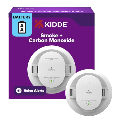 Kidde Smoke & CO Detector 30CUDR-V 1 Pack AA Battery-Powered 10th Edition