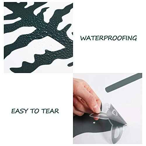 Zonon Wall Decal Forest Deer Wall Stickers Pine Tree Wall Decals Woodland Vinyl Wall Decor Sticker Decoration Bedroom Living Room Decor (15.7 x 35.4 Inch)