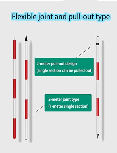 Aluminium Survey Pole 300cm/118.1in – Detachable Centering Rod for Construction & Engineering