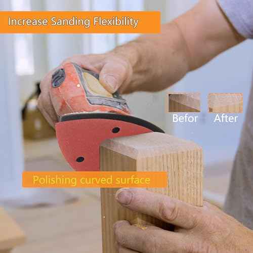 2pcs Mouse Detail Sanding Interface Pad 140mm*90mm 5 Holes Foam Interface Mouse Sander Sandpaper Backing Pad