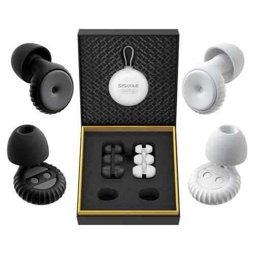 Noise Cancelling Earplugs for Sleeping: 2 Pairs of Soft Earplugs - Made of 35 Decibel Soundproof Silicone Comfortable Material Suitable for Office Learning and Travel