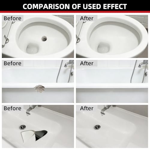 Porcelain and Fiberglass Tub Repair Kit | White, Fast-Cure, Long-Lasting
