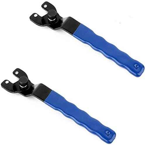 2Pcs Angle Grinder Wrench, Adjustable Pin Spanner, Ergonomic Handle, Carbon Steel