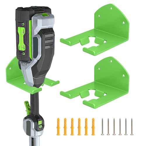Power Tool Organizer Wall Mount, Lawn Tool Storage Rack for Weed Eater, Trimmer Rack for E.GO Power+ String Trimmer, Battery Powered 2 Pack