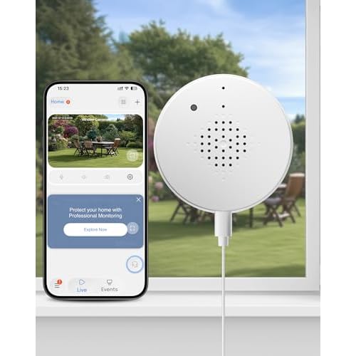 3MP 2K Window Camera, WiFi6 Indoor Camera for Home Security, with Full-Color Night Vision, AI Person/Vehicle/Motion Detection, 24/7 Recording, Easy & Quick Install, Replaces Outdoor Cameras