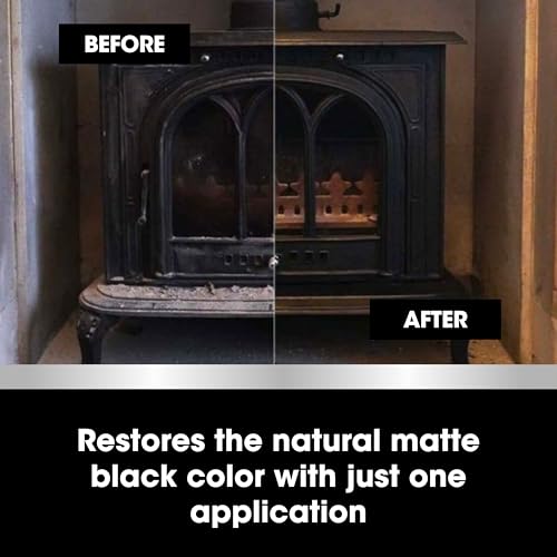 Furniture Clinic Stove Restorer - High Heat Matte Black Paint for Metal, 1 Application