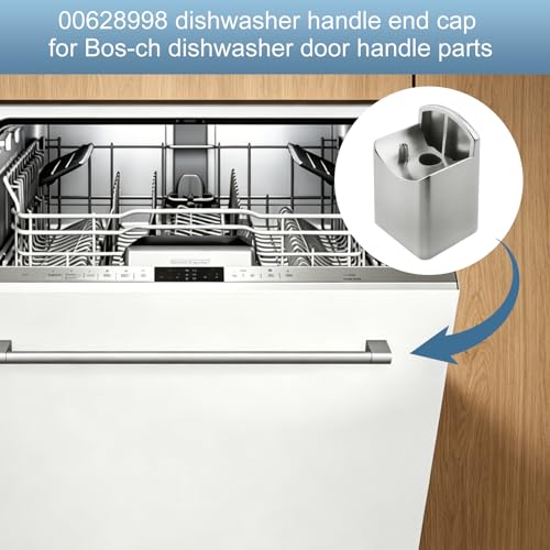 Dishwasher Door Handle End Cap 00628998 for Bosch/Ch Models – Silver Gray