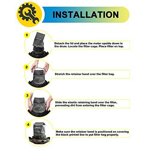 SpaceTent CMXZVBE38737 Shop Vac Filter Bags, compatible with CRAFTSMAN 2 and 2.5 Gallon Wet/Dry vacs, 5 Pack CRAFTSMAN Clean and Carry 2 gallon filter, 9-38737