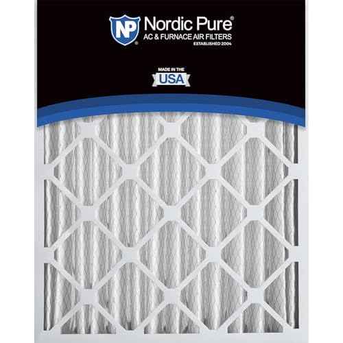 Nordic Pure 20x25x4 (19_1/2 x 24_1/2 x 3_5/8) Pleated MERV 12 Air Filters 2 Pack