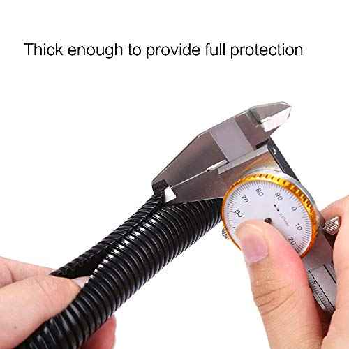 Alex Tech 25ft - 1/4 inch Split Wire Loom Tubing - Black