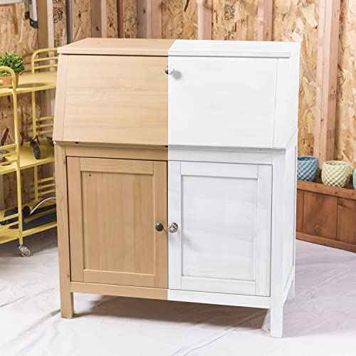 Rust-Oleum Linen White Chalked All-in-One Ultra Matte Paint | One Coat Coverage | No Primer, Sanding, Or Topcoat Needed | Easy Clean Up | Made in USA | 30 OZ