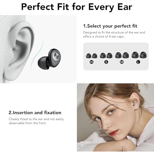 Ear Plugs for Sleeping Noise Cancelling, 45dB Earplugs for Noise Reduction, Reusable Noise Cancelling Ear Plugs Hearing Protection for Focus/Study/Work/Concert, Silicone EarPlugs with Case & 8 Eartips