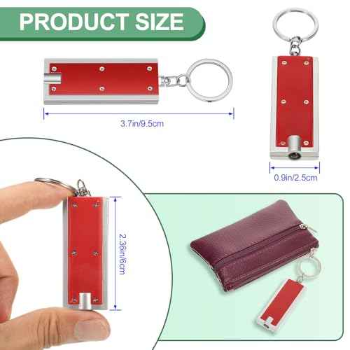 Hicarer 64 Pieces Flashlights Keychain Bulk Mini Powerful LED Keychain Lights Portable Flashlight for Emergency Camping Outdoor Equipment Party
