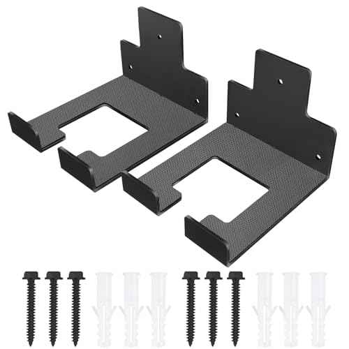Heavy Duty Garage Organizer Wall Hanger, Weed Whackers Holder Wall Mounted, Shed Organizer Trimmer Rack for Grass, Garage, Garden Tools Storage, 2 Packs