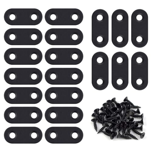 Stainless Steel Flat Brackets 20 Pack for Furniture Repair and Wood Joining