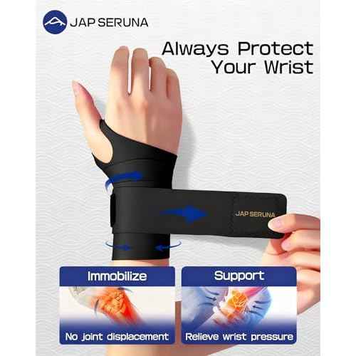 PFZ Ultra-Thin Ulnar Wrist Brace with Double Compression Straps - Wrist Support for Carpal Tunnel, Arthritis, Tendonitis, TFCC, Pain Relief (Single)