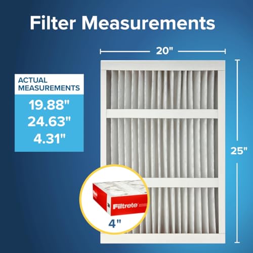 Filtrete 20x25x4 MERV 11 Air Filter 4-Pack | Fits Honeywell & Space-Gard