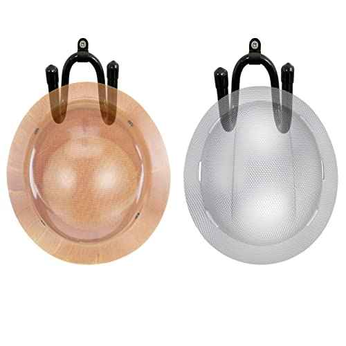 2 Pack Universal Over The Seat Hard Hat Rack, Wall Mount Hard Hat Holder Hanger Hook - Strong & Flexible for Variety of Hard Hat - Simple to install. Your hard hat is always right within arms reach.
