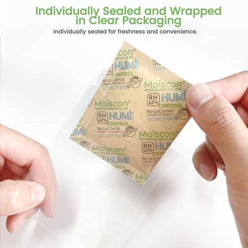 Wisesorb 8g 62% 2-Way Humidity Control Packets, 30 Pcs — Moisture Regulator for Small Cases (Variation: 62% 8 Gram / 30 PACK)