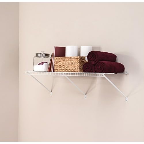 ClosetMaid 1074 Heavy-Duty Wire Shelf Kit, 4-Feet X 16-Inch, White
