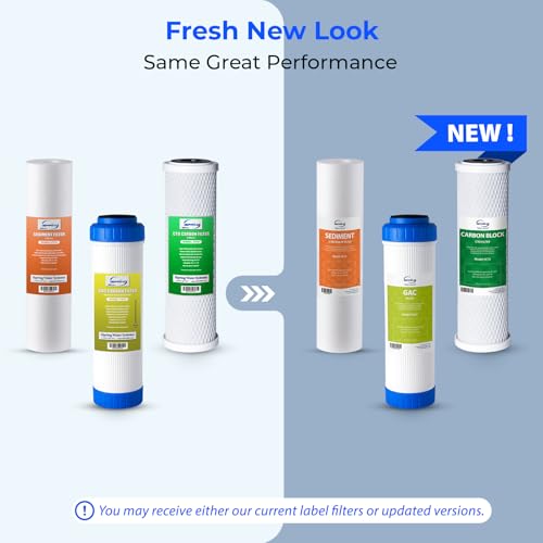 iSpring F3 Water Filter Set for Under Sink RCC7AK US31 Chlorine Removal Pack