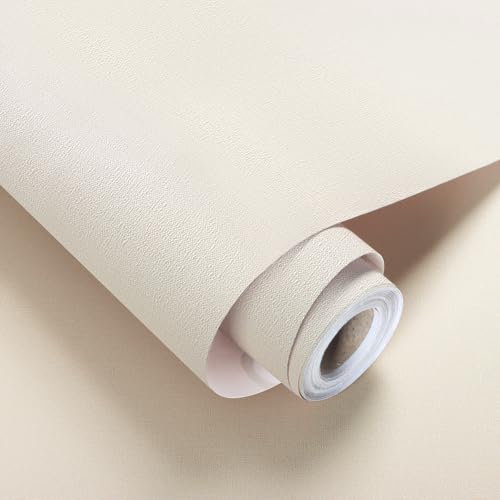 Lenify Cream Beige Grasscloth Peel & Stick Wallpaper 15.7 x 118.1 inches
