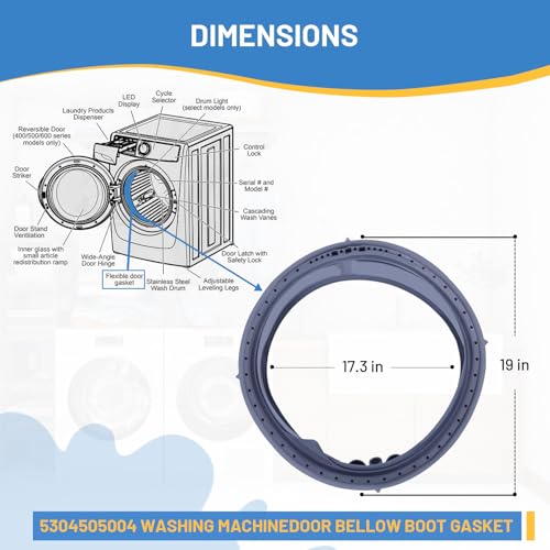 Electrolux Washer Door Boot Seal 5304505004 Replacement for EFLS627UTT0/EFLS617STT0