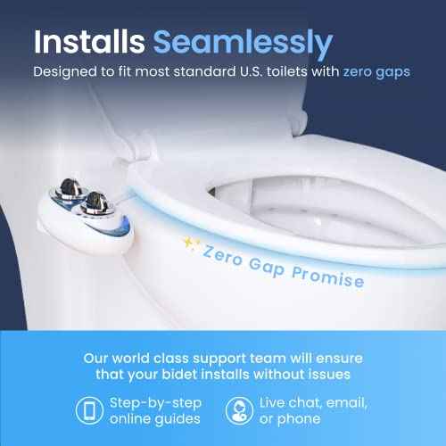LUXE Bidet NEO 185 - Dual Nozzle, Self-Cleaning, Non-Electric Bidet Attachment for Toilet Seat, Adjustable Water Pressure, Rear & Feminine Wash (White)