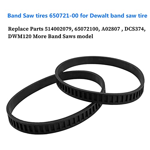 ?????? ?????????????? 650721-00 Bandsaw Rubber Tires, for Dewalt Bandsaw Parts DWM120 A02807 DCS374 DW328K Portable Band Saw Wheels (2 Pack)