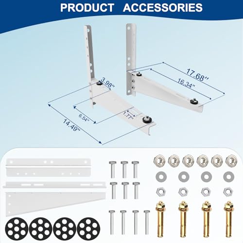Small Mini Split Wall Mounting Bracket for 9,000-18,000 BTU AC - Duiliuu