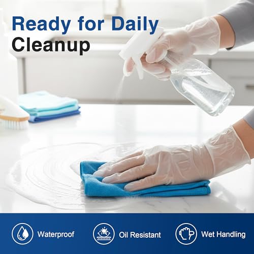 Schneider Medium Latex-Free Vinyl Exam Gloves 4 Mil, Disposable, 100 Pack