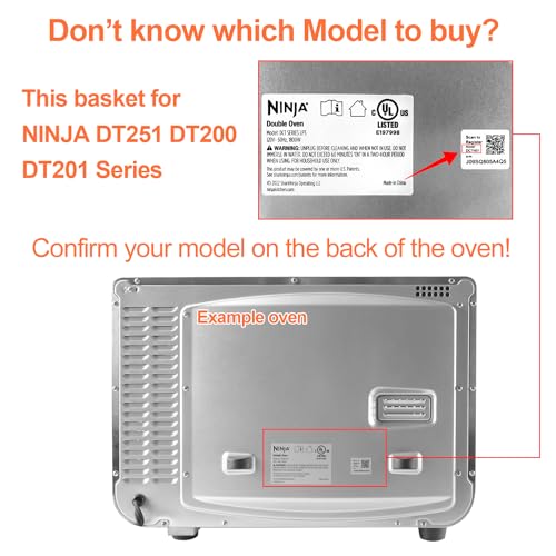Air Fryer Oven Basket 14.4x11.4x3.75in, Replacement Tray for Ninja DT200/DT201 DT251 DT501 DT551 – Model 105SH200
