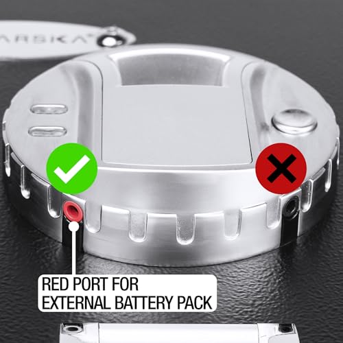 Barska External Backup Power Pack for Biometric Safes | Access During Power Failure