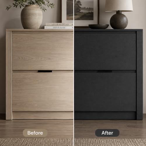 NVRZQWD 17.7x118 Black Peel and Stick Waterproof Wallpaper for Cabinets & Walls
