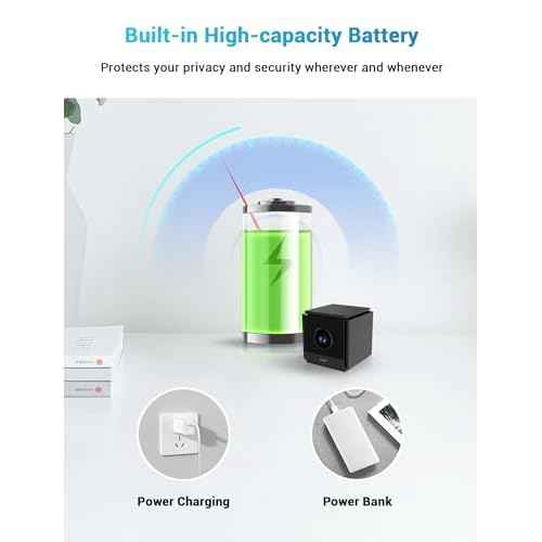 Smhawk Small Indoor Camera, 2K FHD WiFi Camera, Mini Home Security Camera, Cloud & SD Storage Security Camera, Motion Detection Alarm Device, Auto Night Vision, Upgraded Stable Stand;£¨Black