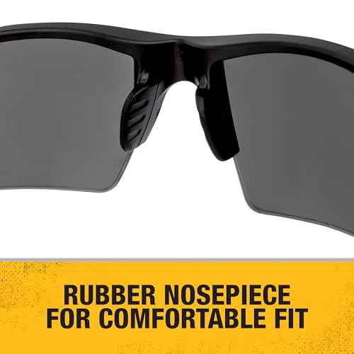 DEWALT DPG100-2D Crosscut¢ç Safety Glasses - Black Half Frame - Smoke Lens - ANSI Z87.1+ - 1 Pair