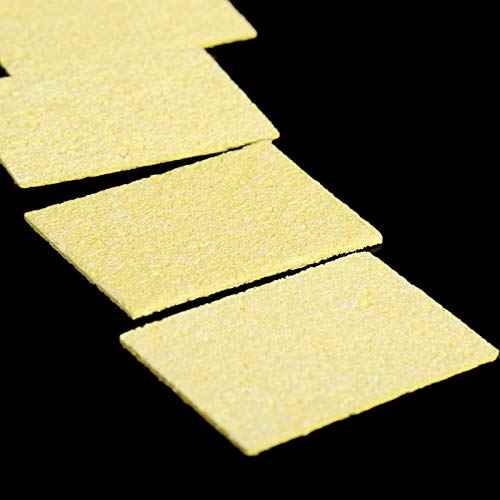 50PCS Soldering Sponge, Replacement Soldering Iron Cleaning Pads Sponge, Yellow Soldering Iron Special High Temperature Sponge