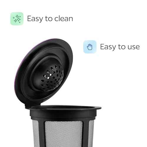 4 Black Reusable K Cups for Keurig Coffee Makers - BPA Free Universal Fit Refillable Kcups Coffee Filters for 1.0 and 2.0 Keurig Brewers