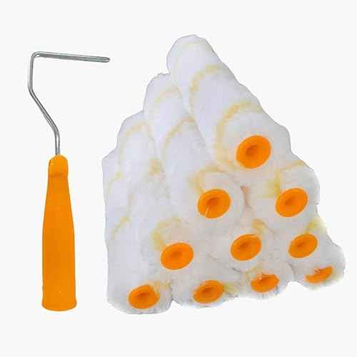10pcs 6-inch Nap Shedless Microfiber Paint Roller Covers for House Painting, Furniture Cabinets, Graining, Knurling, Art Supplies, and DIY Projects