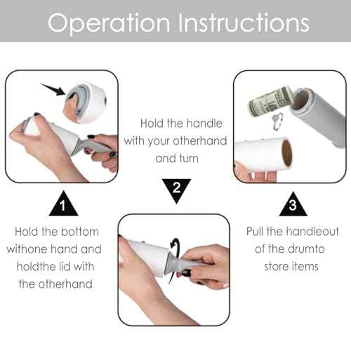 Real Working Lint Roller with Storage, Secret Stash Safes, Secret Hidden Diversion,Money Jewelry Storage (man)