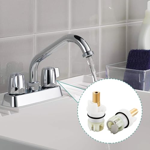 REHUH 2-Pack Faucet Stem Replacement for Delta 2-Handle Faucets, Easy Install