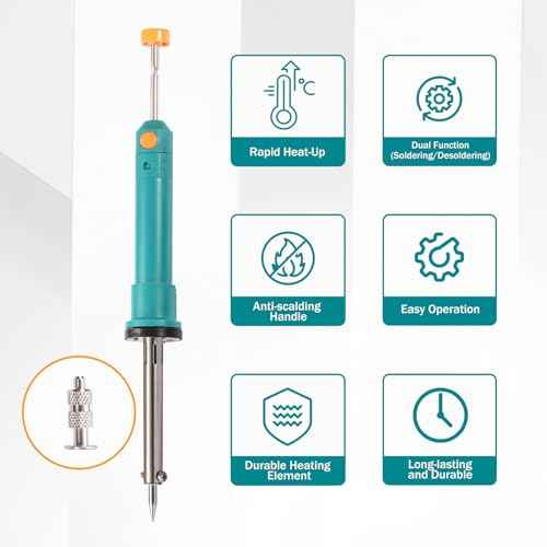 Electric Desoldering Pump & Soldering Iron Kit, 2-in-1 Solder Sucker Tool, 36W, Heatproof Handle, Desoldering Gun & Soldering Iron Combo for Electronic Repair & DIY Projects (EDS-92)