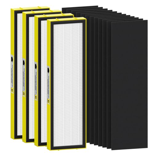 FMDZFL FLT4825 4-Pack True HEPA Filter Replacement for AC4825 AC4800 AC4900 - Yellow Original Filter Variant