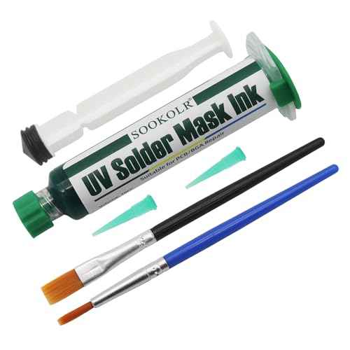 10CC Solder Mask Ink, Green UV Light Curing Solder Resist Paste, PCB BGA Solder Film Missing Repair, Prevent Corrosive Arcing
